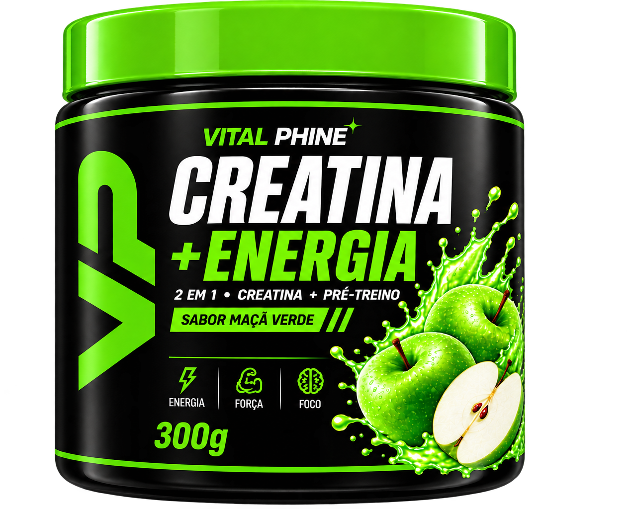 Creatina + Energia sabor maçã verde Vital Phine